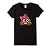 Womens Cute Funny Emoji Pink Bow Cutie Poo T-Shirt - Poop Emoji Medium Black