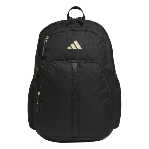 adidas Unisex Prime Rucksack für die Arbeit, Reisetasche für Damen und Herren mit gepolstertem Fach für Laptop Rucksack Tasche (1 Stück), Schwarz/Gold