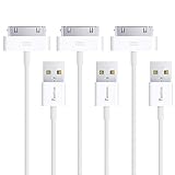 5-Feet iPhone 4s Cable, Pager 30-Pin USB Sync and Charging Data Cable Compatible with iPhone 4, iPhone 4S, iPhone 3G, iPhone 3GS, iPad 1, iPad 2, iPad 3, and iPod - Pack of 3 (1.5 Meter/5 Feet)