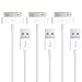 5-Feet iPhone 4s Cable, Pager 30-Pin USB Sync and Charging Data Cable Compatible with iPhone 4, iPhone 4S, iPhone 3G, iPhone 3GS, iPad 1, iPad 2, iPad 3, and iPod - Pack of 3 (1.5 Meter/5 Feet) primary