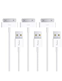 Pager - Cable USB de sincronización y carga para iPhone 4S (30 pines, compatible con iPhone 4, iPhone 4S, iPhone 3G, iPhone 3GS, iPad 1, iPad 2, iPad 3 y iPod, 3 unidades)