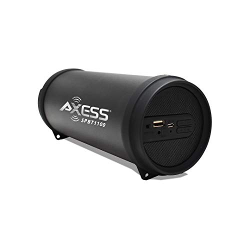 AXESS Portable Bluetooth Indoor/Outdoor 1.0 Hi-Fi Cylinder Loud Speaker with 2.5