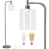 addlon LED Floor Lamp, with Hanging Glass Lamp