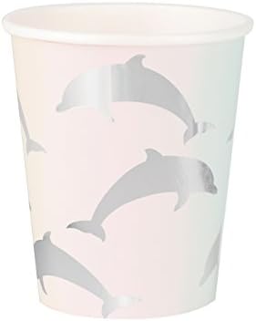 My Little Day Silver Foil Dolphins Pastel Paper Cups