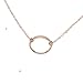 Wild Moonstone Karma Open Circle Necklace, Dainty 14k Rose Gold Filled, Won't Fade