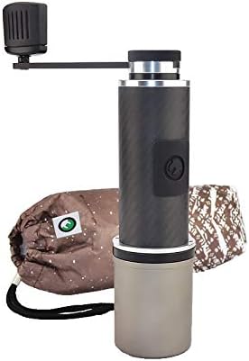 OE Fixie Carbon Fiber + Titanium Ultralight Manual Travel Coffee Grinder