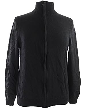 Calvin Klein New Black Long-Sleeve Zip-Up Sweater M