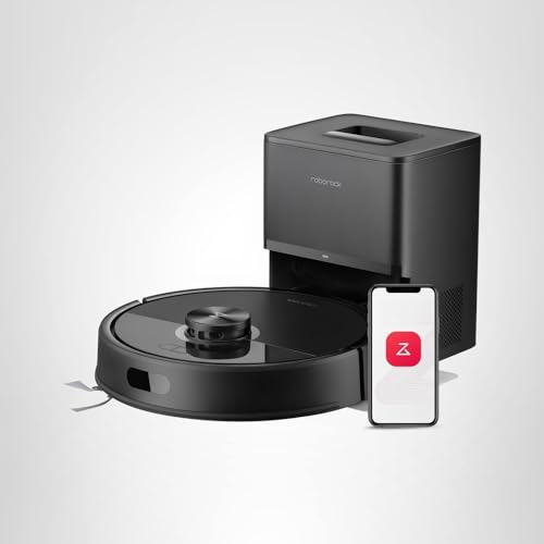 roborock Q7 M5+ Robot aspirador y trapeador, actualizado desde Q5 Max+, hasta 7-9 semanas de autovaciado, succión de 10000 Pa, sistema dual antienredos para pelo y alfombras de mascotas, navegación LiDAR PreciSense, control de aplicaciones, negro