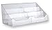 T'z Tagz Brand Clear Acrylic 6 Pocket Countertop Business Card Holder