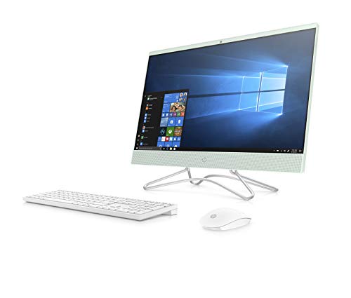 HP All-in-One 21.5″ Full-HD Desktop: Intel Celeron J4005 4GB/1TB/DVDRW/WiFi+BT Camera/Wireless Keyboard & Mouse/Windows 10 Home (New) (Mint)