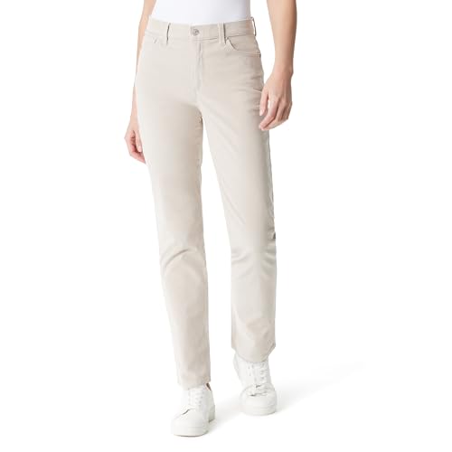 Gloria Vanderbilt Women’s Amanda Corduroy High Rise Straight Leg Pant Standard, STONEWOOD