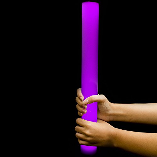 Fun Central 6 Pack - LED Supreme Foam Stick Baton Bulk - Light Up Batons for Wedding, Concert and Party - Purple
