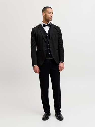 Herren Jjejaxon Jersey Blazer Anzugjacke, Black/Fit:slim Fit ,48