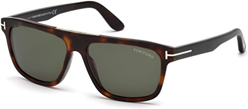 Tom Ford FT0628 52N Dark Havana Cecilio Rectangle Sunglasses Lens Category 3 Si