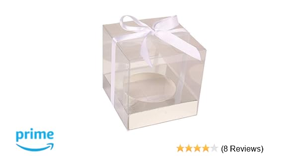 Amazon Com Us Wedding Favors Tm 3 5 Clear Cupcake Carrier Boxes