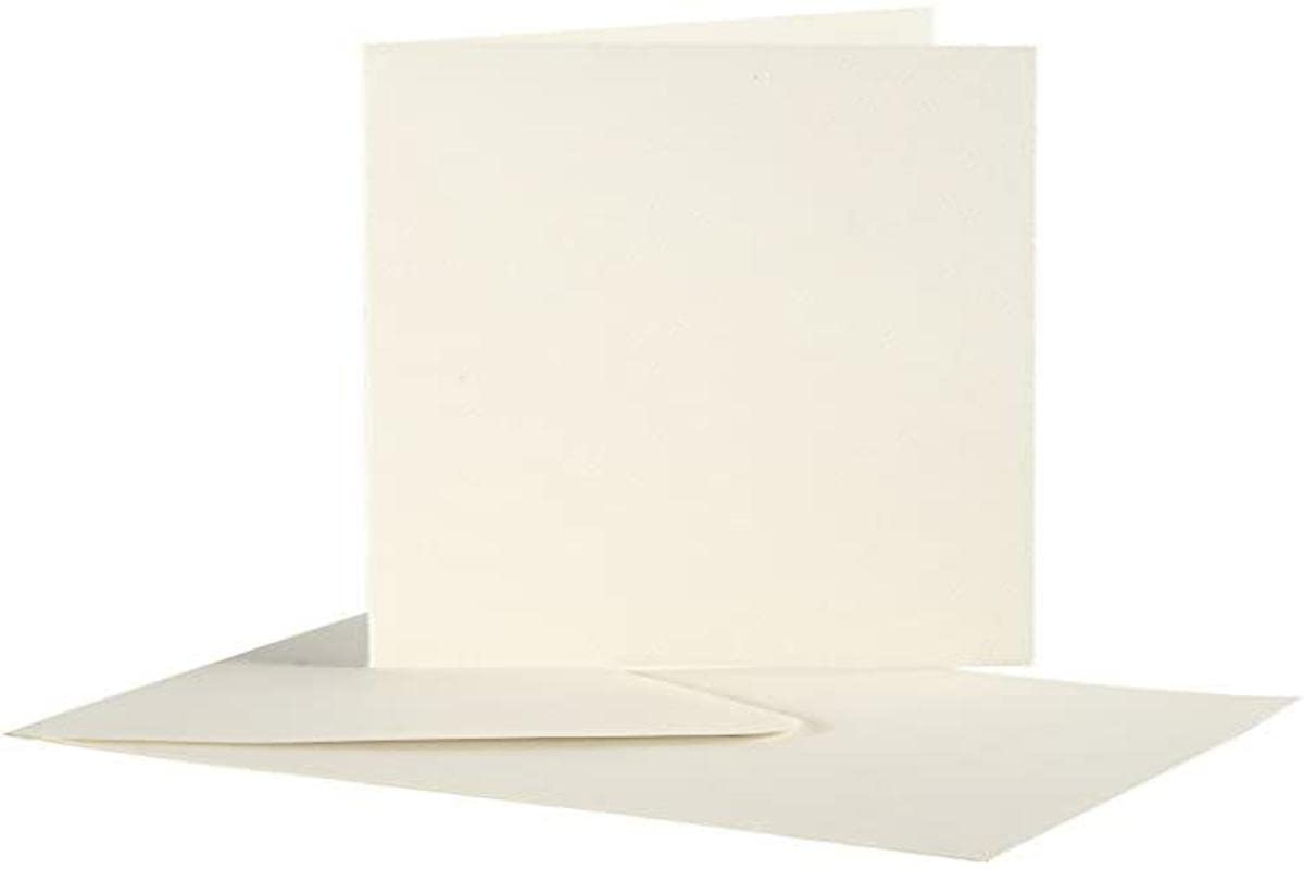 Creativ Company 23708 10-Piece Cards and Envelopes, Off-White