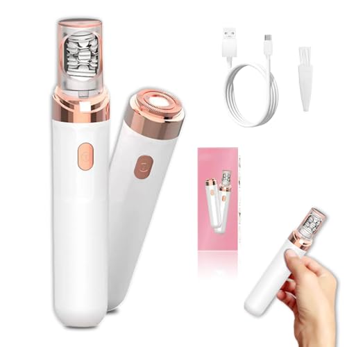 Pliuxy Epil Pro 3.0 Women Face Epilator - 2-in-1 Painless Hair Removal Shaver & Facial Epilator, Rechargeable Hair Removal Kit for Women Face, Legs, Arms, Underarms & Bikini Line (White)