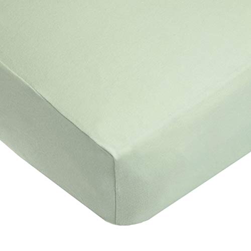 American Baby Company Knit Fitted Crib Sheet Made with Organic Cotton in Sage Color, Soft Breathable, for Boys and Girls…