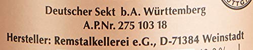 Württemberger Sekt/Secco/Perlwein/Bowlen Remstal Muskat-Trollinger Rosé Sekt B. A. trocken (6 x 0.75 l) – Bild 5