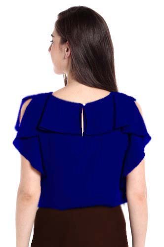 leriya fashion women's diamond crepe western top