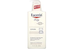Eucerin Baby Body Lotion, Hypoallergenic and Fragrance Free Baby Lotion with Pro-Vitamin B5 and Shea Butter, 13.5 Fl Oz Bottle