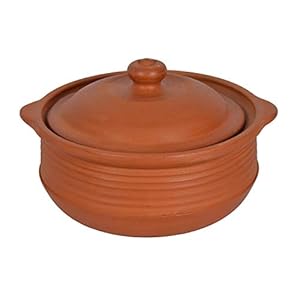 Village-Decor-Earthen-Clay-Cooking-Pot-Indian-33-Qt Village Decor Clay Cooking Bowl (3 Liter)