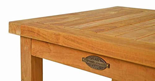 Balkon & Garten aus Plantagenholz Cuneo 2 Ebenen Teakholz Beistelltisch