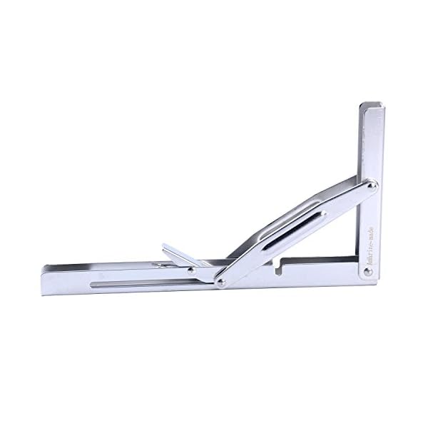 Amarine-made-2-PCS-Heavy-Duty-Polished-Stainless-Steel-Folding-Shelf-Bench-Table-Folding-Shelf-or-Bracket-Max-Load-550lb250kg-Short-Release-Arm