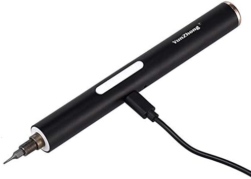 SWED72 Cordless Electric Screwdriver, Electric Screw Driver Cordless Rechargeable Power Screwdriver with Charging Cable for Cell Phone Notebook Repair Tool Kit (Black)