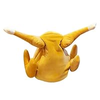 Mintuse Turkey Hats Gifts Party Funny Adults Hat Thanksgiving Day Roasted Turkey Electric Party Festival Caps Costume,36X26CM