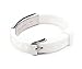 Free Engraving Medical Alert ID Bracelets Stainless Steel Silicone Sport Emergency Wristband White for Women