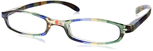 Wink Fancy Slim Green Stripe Reading Glass with Matching Case, +1.25, 0.200 Ounce