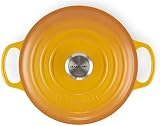 Le Creuset Signature Round Enamelled Cast Iron Casserole 24 cm Nectar view 4