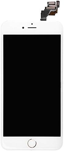 Rabbitstorm Replacement Digitizer and Touch Screen LCD Assembly With Spare Parts (Home Button, Flex Cable, Camera Bracket, Adhesive,Tools) For iPhone 6 plus 5.5" (White)