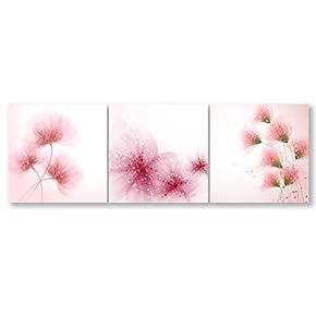3 Piece Canvas Wall Art-Romantic Flower-Canvas Prints Home Artwork Decoration for Living Room,Bedroom - 12"x12"x3 Panels