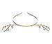 Wiipu Christmas Gift Hairbands Rhinestone Alloy Deer Horn Antler Shape Headbands(D908)
