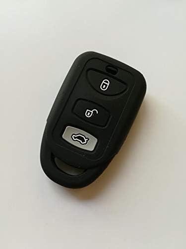 TCKEY Black Fob Key Cover for HYUNDAI Tuscon Accent Elantra Sonata i10 Santa Fe Tiburon KIA Borrego Cerato Forte Soul Sorento Sportage Spectra Optima Rondo Rio PINHA-T008 4018A-HAT008