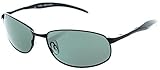 Fiore Metal Frame Polarized Fisherman Sunglasses Golf Cycling Flying Outdoor Sports (Black/Green)