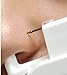 Ear Rings Studs with Piercing Gun Disposable Sterile Body Ear Nose Piercing Kit Tool with Stud Safety Portable Ear Piercing Kit 1 unit (Nose Gold White)