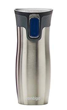 Contigo West Loop Autoseal Thermobecher 2.0 – Neues Modell mit Deckel Lock 470 ml (Edelstahl)