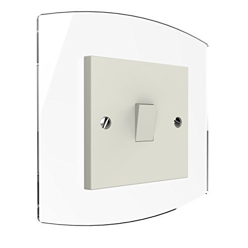 Displaypro Curved Single, Double Light Switch Surround Acrylic Finger Plate Panel Plug Socket