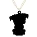 NEWEI Acrylic Sweet Cartoon Pug Dog Necklace Pendant Chain Adorable Puppy Pets Jewelry Accessories for Women Gifts
