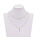 Geerier Layered Choker Necklace Bar Necklace Pendant Ring Bead Star Dove