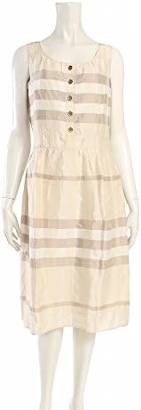 Amazon Co Jp バーバリーロンドン Burberry London ワンピース チェック シルク混 麻混 ベージュ アイボリー 中古 服 ファッション小物