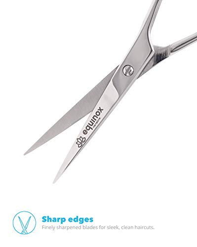 Equinox 2-Pack Professional Shears Razor Edge Series - Barber Hair Cutting Scissors/Shears - 6.5" with Finger Inserts