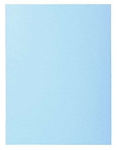 Exacompta - Réf. 330006E - Carton de 5 paquets de 100 chemises rigides SUPER 210 g/m2 aux couleurs pastel - chemises certifiées PEFC™ - Dimensions 24 x 32cm pour format A4 - couleur bleu clair