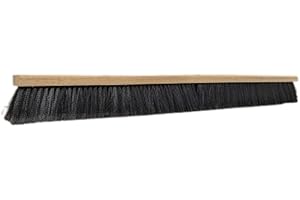 BRISTLES QUALITY BROOMS, BRUSHES & MOPS Bristles 4036 36” Indoor Push Broom Head – Heavy Duty Hardwood Block, Flagged Polypropylene Fiber Bristles, Brown
