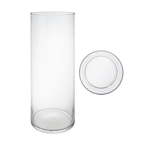 Mega Vases Cylinder Vase 7 Inch x 24 Inch, Decorative Clear