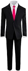 Black n Bianco Boys Formal Black Suit with Shirt