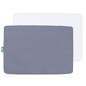 Pack and Play Sheets Fitted, 2 Pack Portable Playard | Mini Crib Sheets, Ultra Soft Microfiber Pack N Play Sheet, White…